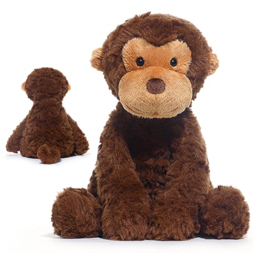 WENHYXG Monkey Plüsch Spielzeug, Kinderpuppe Kuscheltier Puppe Animal Plüschtier, Spielzeug Plüschpuppe für Kinder Erwachsene Weihnachten Geburtstag Geschenk 24cm von WENHYXG