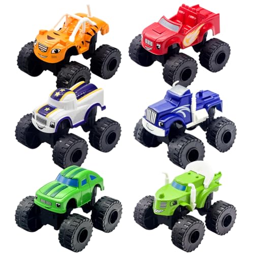 WENHYXG Truck Spielzeugauto, 6PCS Cars Spielzeug Zurückziehen Auto Trägheit Reibungsbetriebene Autos Kinder Spielzeugautos Cars Kinderidee Mini Spielfahrzeuge Geburtstag Geschenke für Jungen Mädchen von WENHYXG