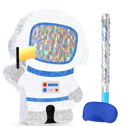 WERNNSAI Astronauten Piñata - Weltraum Geburtstags Pinata Deko Jungen Kindergeburtstag Raumfahrer Piñata mit Augenbinde Stab Weltraum Abenteuer Geburtstagsparty Dekoration Partyspiele Zubehör WERNNSAI Astronauten Piñata - Weltraum Geburtstags Pinata Deko Jungen Kindergeburtstag Raumfahrer Piñata mit Augenbinde Stab Weltraum Abenteuer Geburtstagsparty Dekoration Partyspiele Zubehör von WERNNSAI