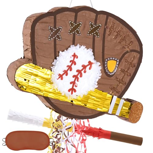 WERNNSAI Baseball Pinata – Baseball Handschuhe Pinata Geburtstags Junge Kinder Baseball Piñata mit Quasten Kordelzug Stock Augenklappe Geburtstagsparty Piñata Deko Baseball Abend Partyspiele Zubehör WERNNSAI Baseball Pinata – Baseball Handschuhe Pinata Geburtstags Junge Kinder Baseball Piñata mit Quasten Kordelzug Stock Augenklappe Geburtstagsparty Piñata Deko Baseball Abend Partyspiele Zubehör von WERNNSAI