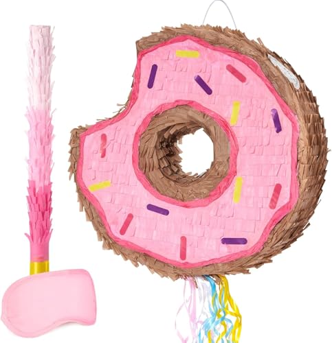 WERNNSAI Donut Pinata – Donuts Geburtstags Piñata Mädchen Kinder Rosa Donut Piñata mit Zugschnur Stab Augenbinde Geburtstagsparty Pinata Dekoration Lustig Sommer Poolparty Spiele Dessert Deko Zubehör WERNNSAI Donut Pinata – Donuts Geburtstags Piñata Mädchen Kinder Rosa Donut Piñata mit Zugschnur Stab Augenbinde Geburtstagsparty Pinata Dekoration Lustig Sommer Poolparty Spiele Dessert Deko Zubehör von WERNNSAI