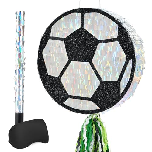 WERNNSAI Fußball-Piñata – Fußball-Piñata Zugschnur mit Augenbinde und Stab für Kinder Jungen Sport Geburtstag Party Dekoration Fußball Match Feier Junggesellinnenabschied Zubehör WERNNSAI Fußball-Piñata – Fußball-Piñata Zugschnur mit Augenbinde und Stab für Kinder Jungen Sport Geburtstag Party Dekoration Fußball Match Feier Junggesellinnenabschied Zubehör von WERNNSAI