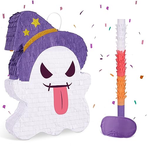 WERNNSAI Halloween Gespenst Pinata-Spooky Ghost Pinata mit Stock und Augenbinde für Kinder Jungen Halloween Party Hängende Dekorationen Mexikanisch Tag der Toten Geburtstag Party Spiele 30,7 x 41,6 CM WERNNSAI Halloween Gespenst Pinata-Spooky Ghost Pinata mit Stock und Augenbinde für Kinder Jungen Halloween Party Hängende Dekorationen Mexikanisch Tag der Toten Geburtstag Party Spiele 30,7 x 41,6 CM von WERNNSAI