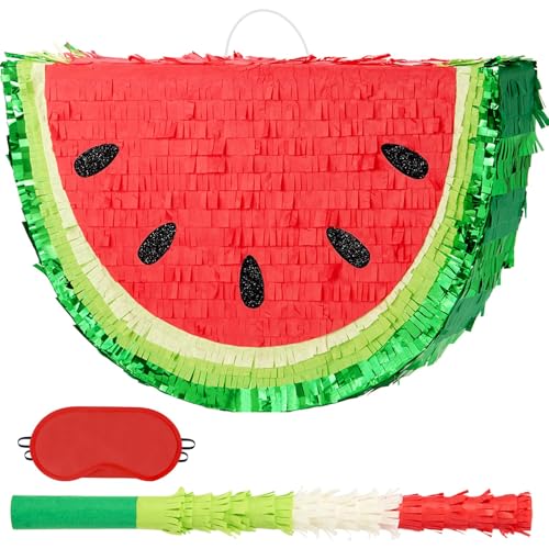 WERNNSAI Wassermelonen Pinata – Sommer Geburtstags Piñata Kinder Mädchen Junge Wassermelonen Piñata mit Augenmaske Stick Kindergeburtstag Obstparty Hawaii Poolparty Dekoration Partyspielzubehör WERNNSAI Wassermelonen Pinata – Sommer Geburtstags Piñata Kinder Mädchen Junge Wassermelonen Piñata mit Augenmaske Stick Kindergeburtstag Obstparty Hawaii Poolparty Dekoration Partyspielzubehör von WERNNSAI