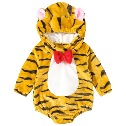 WERNZATT-Baby Karneval Bodysuit Langarm mit Kapuze Tier Bodysuit Tier verkleiden Baby Karneval Kostüm (Colorful, 1-3 Months) von WERNZATT