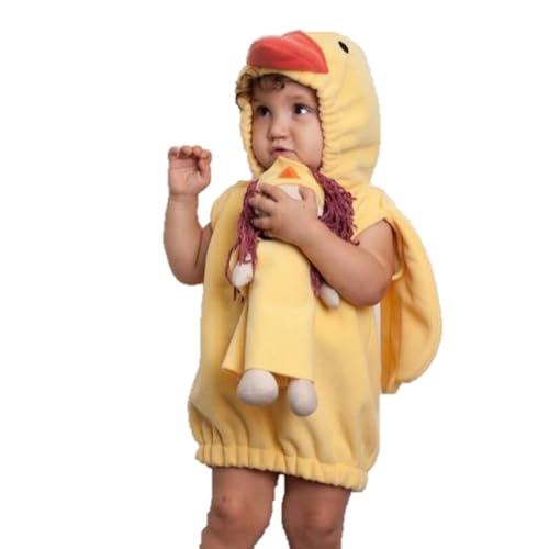 WERNZATT-Kleinkind Halloween Tier Kostüm Niedliche Kuh Lamm Hase Wal Kostüm Baby Strampler Cosplay Outfit (Yellow, 3-4 Years) von WERNZATT