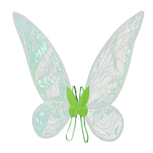 WERNZATT-Mädchen Schmetterling Fee Flügel, Prinzessin Schmetterling Flügel funkelnde Kostüme für Geburtstag Urlaub Party (Grün, 60cm*48cm/23.6''*18.9'') von WERNZATT