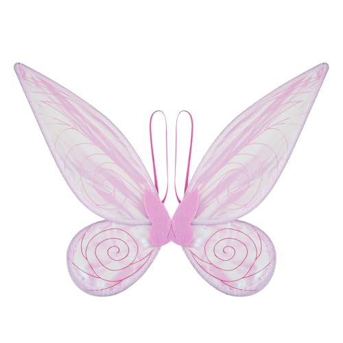 WERNZATT-Mädchen Schmetterling Fee Flügel, Prinzessin Schmetterling Flügel funkelnde Kostüme für Geburtstag Urlaub Party (Rosa, 60cm*48cm/23.6''*18.9'') von WERNZATT