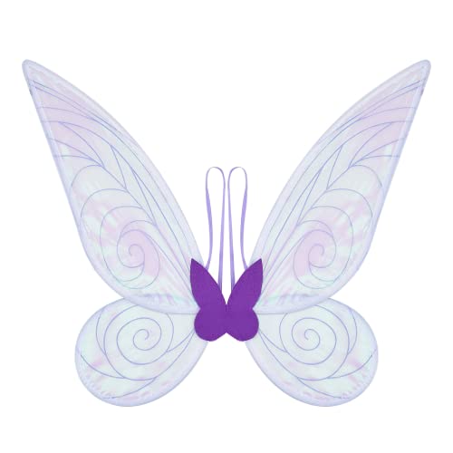 WERNZATT-Mädchen Schmetterling Fee Flügel, Prinzessin Schmetterling Flügel funkelnde Kostüme für Geburtstag Urlaub Party (Violett, 60cm*48cm/23.6''*18.9'') von WERNZATT