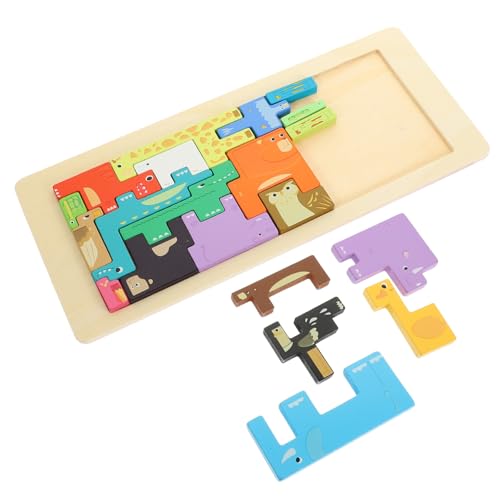 1 Satz tierisches dreidimensionales Puzzle Puzzle kinderpuzzle spielsachen für kinderspielzeuge Toys Welpe Kleinkindspielzeug Kinderrätsel tierisches Rätsel Holz WESIEVYA von WESIEVYA