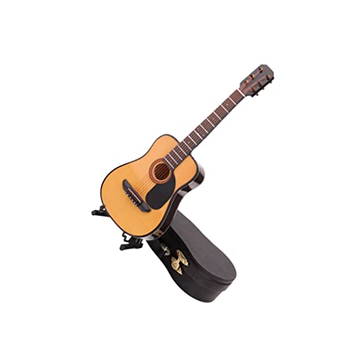 1Stk Mini-Gitarren-Dekor Gitarrenmodell Flip-Hakenhalter Miniaturen musikinstrumente Musical Instruments Geschenkeidee Kupfer Desktop-Ornament Geschenkidee Ornamente plasur Hölzern WESIEVYA von WESIEVYA