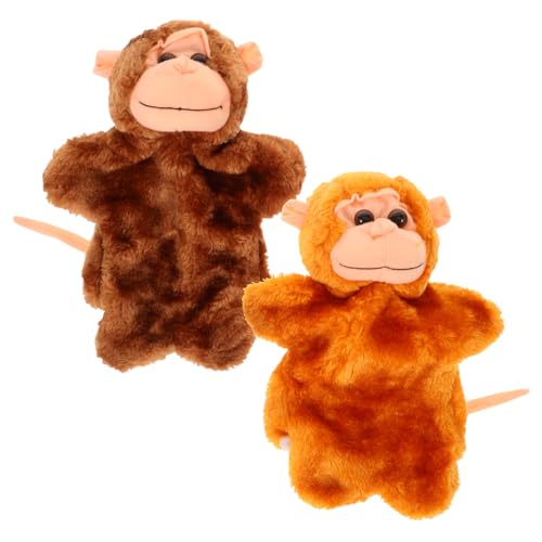 2St Handpuppe Handspielzeug zum Selbermachen Handaffe-Puppe Affenhand Affenspielzeug Monkey Toy Monkey Spielzeug Affen-Handspielzeug lebensechte Handpuppe PP Baumwolle WESIEVYA von WESIEVYA