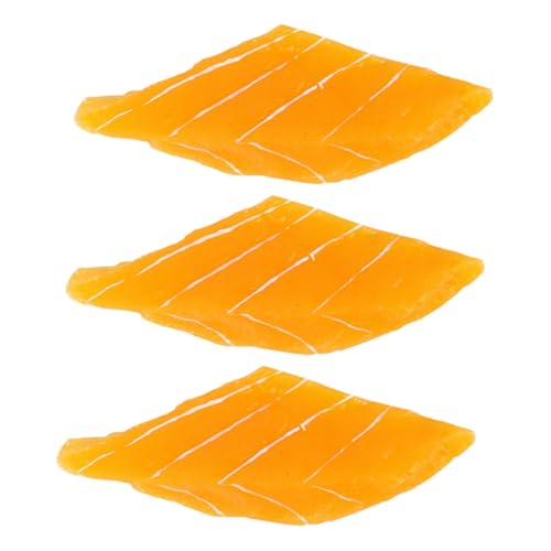 3st Simulation Lachs Falsches Fleisch Simulation Von Sushi-Essen Lebensechtes Fischfleisch Restaurant Gefälschtes Essen Esstischdekoration Realistische Gefälschte Lachsscheiben PVC WESIEVYA von WESIEVYA