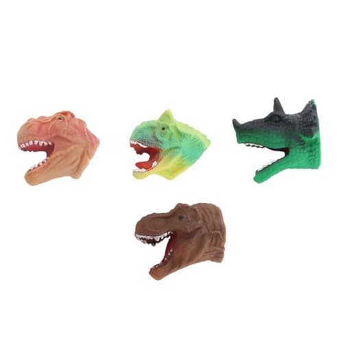 4 Stück Dinosaurier Handpuppe Dinosaurier Fingerspielzeug Puzzle Spielzeug Kinder Fingerpuppen Kopfpuppe Dinosaurier Dino Kopf Fingerspielzeug Fingerpuppe Dinosaurier WESIEVYA von WESIEVYA