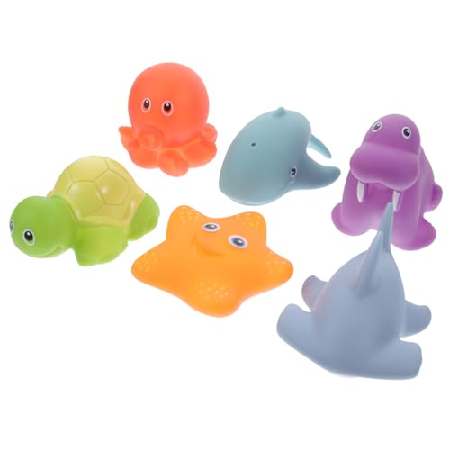 6St Wasserspielzeug Water Toys for Kinder badewannenspielzeug Badespielzeug Kinder sandspielzeug Cartoon-Badespielzeug Kinderspielzeug für die Dusche Duschspielzeug Vinyl WESIEVYA von WESIEVYA