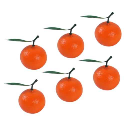 6st Künstliche Orange Simulation Orangen Ornament Naturgetreue Fruchtdekorationen Künstliche Kleine Orangen Künstliches Orangendekor Nachahmung Von Orangen Foto-Requisite Schaum WESIEVYA von WESIEVYA