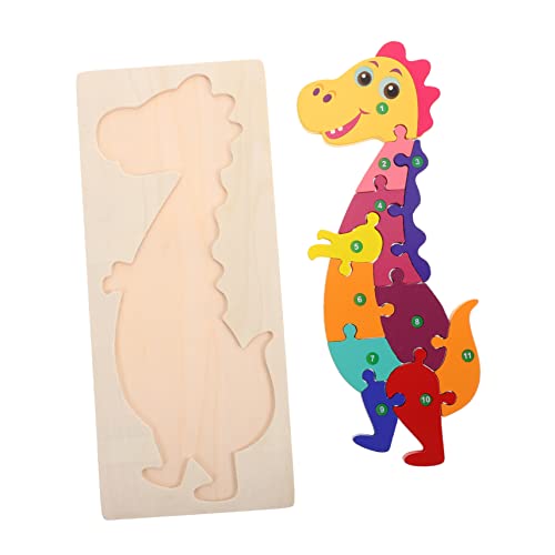 Puzzle-Bausteine Cartoon-Tier-Puzzle-Spiele Puzzle zum frühen Lernen Kleinkindspielzeug Kinder Puzzle rätselbuch Kinder Puzzle-Spielzeug aus Holz Tierpuzzle aus Holz hölzern WESIEVYA von WESIEVYA