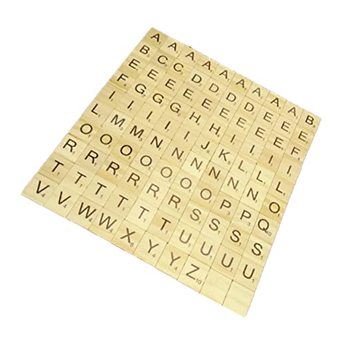 WESIEVYA 1 200 Stück Früherziehung Puzzle Brief Holzspäne Alphabet-Puzzle Kinder Rätsel Brettspiel-buchstabenplättchen Buchstabenrätsel Rätsel Für Kinder Englische Alphabetblöcke Bambus von WESIEVYA