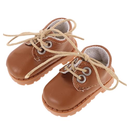 WESIEVYA 1 Paar Puppenlederschuhe Aus Baumwolle Babyschuhe Für Mädchen Puppenzubehör Kleidschuhe Für Mädchenpuppen Puppenschuhe Spielzeug Miniaturpuppenschuhe Jungenpuppenkostüm Kunstleder von WESIEVYA