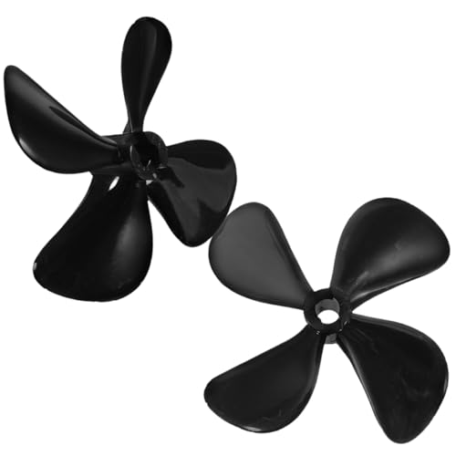 WESIEVYA 1 Paar Vierblattpropeller Rc-bootspropellerteil Zubehör Für Rc-Boote Propeller Und Stange Rc-Boot-luftschraube Seilwerfer-Propeller Rc-Boot-versorgung Teile Für Rc-Boote STK Black von WESIEVYA