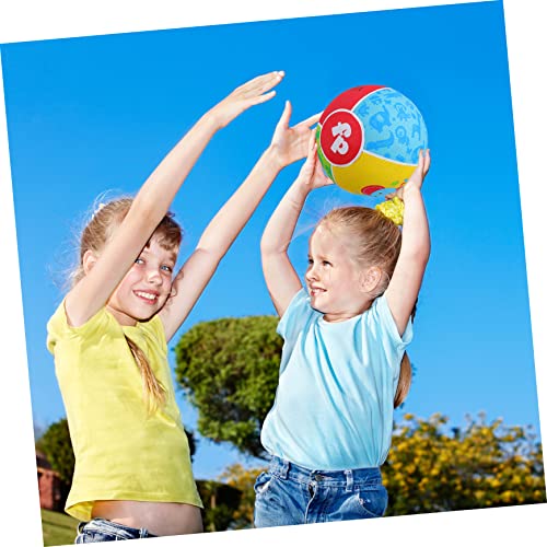 WESIEVYA 1 STK der Ball kinderball pufferball funnytoys Lustiges Spielzeug Outdoor Toys gilbe Ballspiel im Freien aufblasbares Ballspiel Basketball aus Gummi Kreatives Lernspielzeug Yellow von WESIEVYA