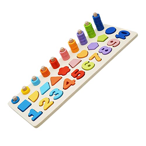 WESIEVYA 1 Satz 3-in-1-Pairing-Board Lernspielzeug für Kinder Blockrätsel für die frühe Bildung Pädagogisches Spielzeug kiddibuzz Spielzeug zum frühen Lernen Holzspielzeug hölzern Colorful von WESIEVYA