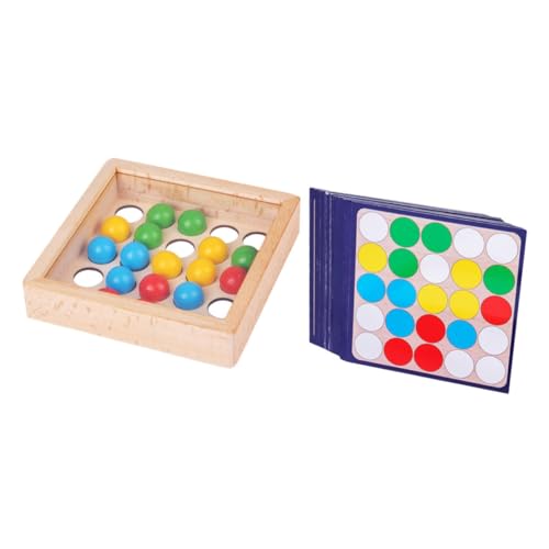 WESIEVYA 1 Satz Ball Holzspielzeug Puzzle-bauspielzeug Fidget Slug Spielzeug Memory-puzzlespiele Gedächtnisspiel Für Kleinkinder Farblich Passender Memory Stick Match-puzzlespiel Hölzern von WESIEVYA