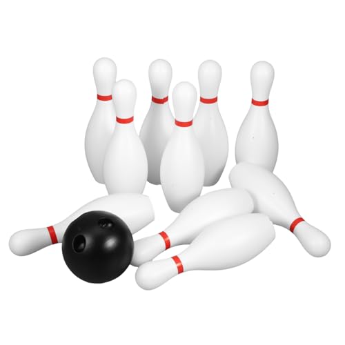 WESIEVYA 1 Satz Bowling Outdoor-spielset Jumbo Lustige Sportspiele Kinder Bowlen Schüsseln Spiele Für Kinder Im Freien Outdoor-Spielzeug Für Kinder Und Kugel Spielen Ball Plastik Weiß von WESIEVYA