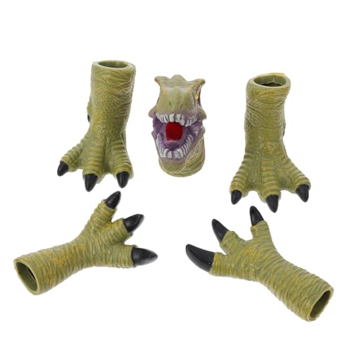 WESIEVYA 1 Satz Dinosaurier-Fingerpuppe Geschichte erzählende Marionette Dinosaurier Handpuppe kinderspielzeug hühner Spielzeug Spielzeuge Tiere Handpuppe Dinosaurier Spielzeug Vinyl von WESIEVYA