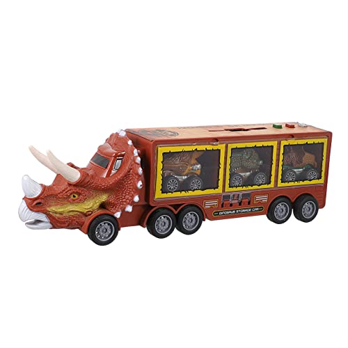 WESIEVYA 1 Satz Dinosaurier-LKW Dinosaurier-Auto-Spielzeug Elektro-LKW Für Kinder Dinosaurier-transportwagen Verwandeln Auto Spielzeug - Hinteres Fahrzeugspielzeug Mit Knopfbatterie Brown von WESIEVYA