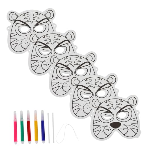 WESIEVYA 1 Satz Doodle-Ballonmaske Basteltier weiße venezianische Maske leere Gesichtsmaske DIY-Party halloween maske kinder spielzeug Leere unbemalte Maske Cosplay weiße Masken Glasur von WESIEVYA