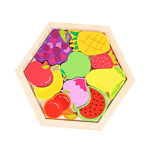 WESIEVYA 1 Satz Dreidimensionales Puzzle Puzzles für Kleinkinder im Alter von 1-3 Jahren Kinderrätsel Kinder entwicklung kindliche entwicklung Formlernpuzzle Vorschulspielzeug Holz von WESIEVYA