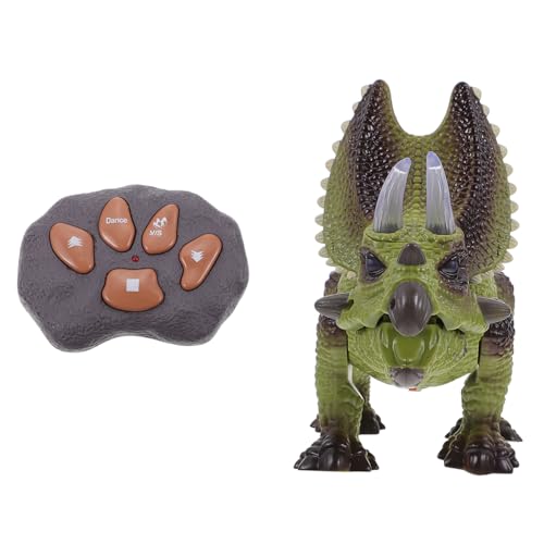 WESIEVYA Realistisches Wandelndes Triceratops-Spielzeug Ferngesteuertes Elektrisches Dinosauriermodell für Kinder von WESIEVYA