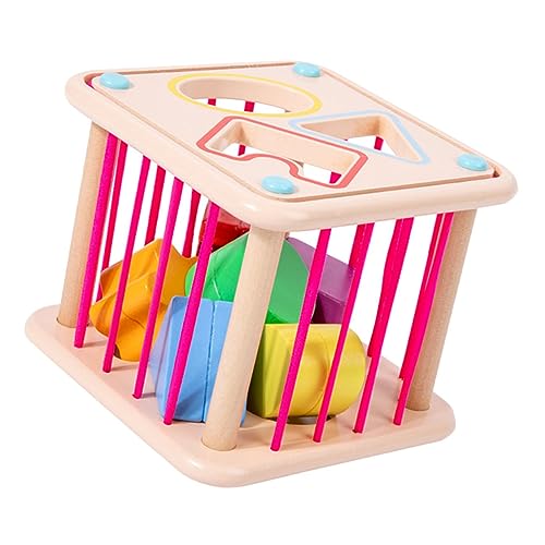 WESIEVYA 1 Satz Form kognitive Bausteine holziges Spielzeug Babyblöcke Früherziehungsspielzeug Kinder holzspielzeug Kinder bausteine Toys Kinder versorgen lustiges Kinderspielzeug von WESIEVYA