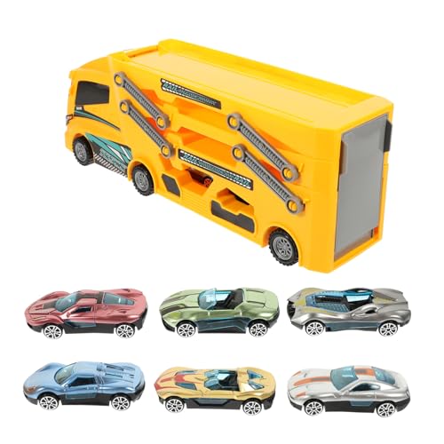 WESIEVYA 1 Satz Für Baufahrzeuge Kinderauto -modellautos Autospielzeug Für Kleinkinder Cartoon-kleinwagenspielzeug Kleine LKW-spielzeuge LKW-Autos Abs Yellow von WESIEVYA