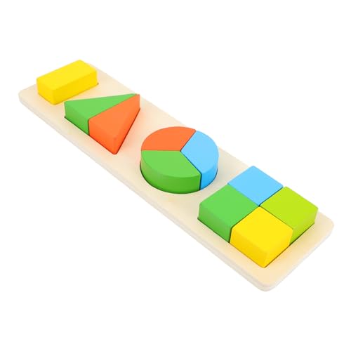 WESIEVYA 1 Satz Holzblock Lernspielzeug für Kleinkinder Puzzle Formen Form-Matching-Puzzle Activity für Kinder adventsgeschichten Kinder Formblockspielzeug formpassendes Spielzeug hölzern von WESIEVYA