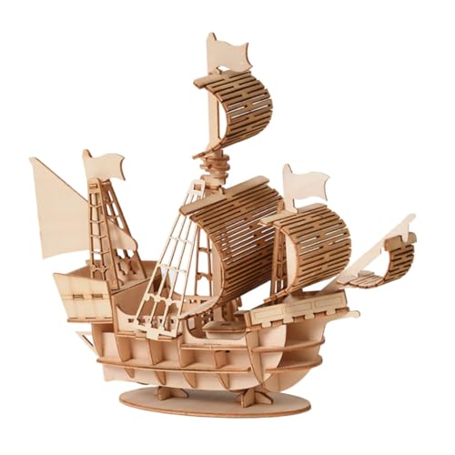 WESIEVYA 1 Satz Holzpuzzles für Kinder 3D-Puzzles Kinder 3D-Puzzle-Spielzeug Kinder Puzzle Segelschiff modellbausatz hölzernes segelbootmodell für Jungen kinderpuzzles aus Holz Bambus von WESIEVYA