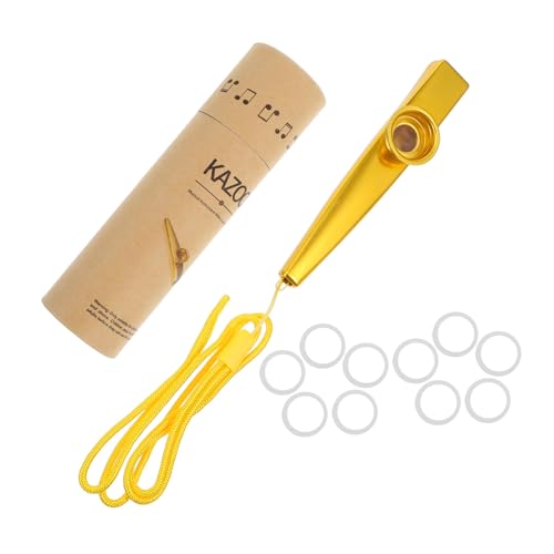 WESIEVYA 1 Satz Kazoo-Set Kazoo- Kleiner Kazoo Gitarren-Kazoo-Partner Kazoo für Kinder Kazoo üben Mundinstrument für Erwachsene Kazoo-Instrument Kazoos Masse Aluminiumlegierung von WESIEVYA