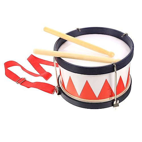 WESIEVYA 1 Satz Kleine Trommel Kinder Trommel Lernspielzeug Instrument Musical Trommelstöcke Schlagzeug Musik Pädagogisches Babyspielzeug Band Snare-Drum-kit Rot Metall von WESIEVYA