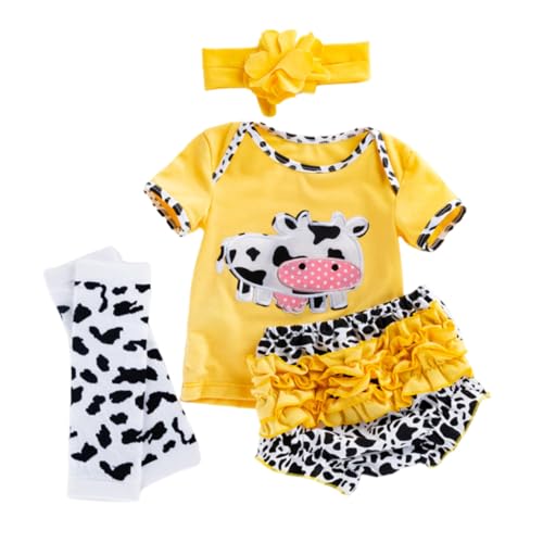 WESIEVYA 1 Satz Kuhpuppenkleidung Outfit Für Wiedergeborene Babypuppen Wiedergeborene Puppe Babykleidung Puppenkleidungszubehör Wiedergeborene Puppenkleidung Yellow Gekämmte Baumwolle von WESIEVYA