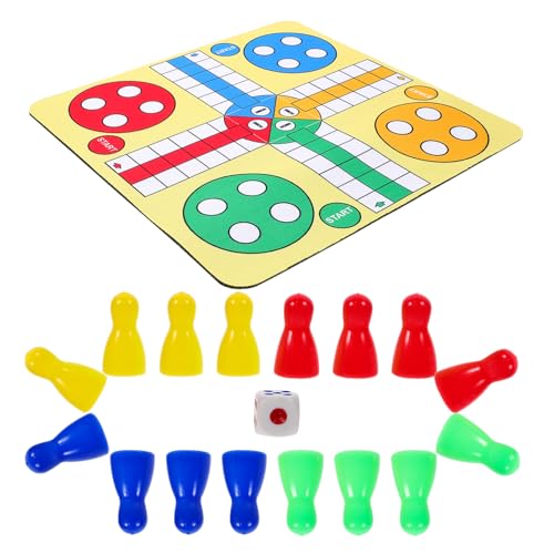 WESIEVYA 1 Satz Ludo-schachspiel Schachmatte Flugzeugflugschach Magnetschach Schachbrett Kettendreieck-schachspiel Reiseschach Reisespiel Magnetisches Schach Vulkanisiertes Gummituch von WESIEVYA