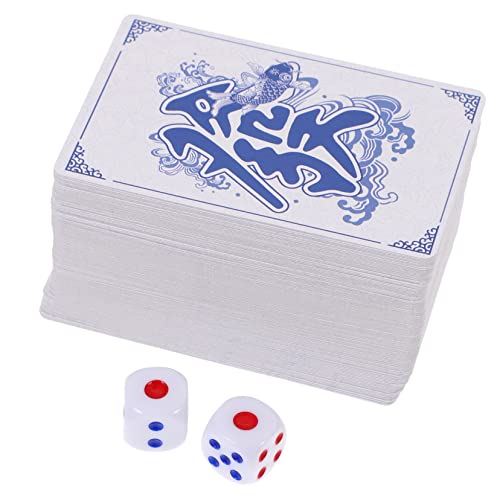 WESIEVYA 1 Satz Mahjong-Poker Mahjong-Karte Chinesisches Mahjong Reise-brettspiel Mahjong-Spielzeug Mini-Spielzeug Reisespielzeug Miniaturbausätze Mahjong Für Die Party Mahjong-kit Papier von WESIEVYA