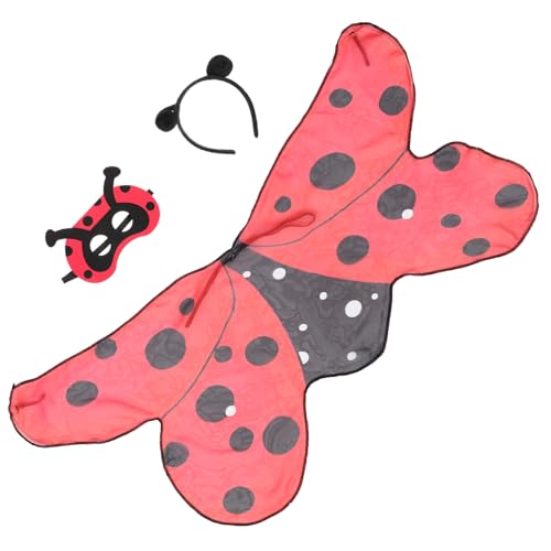 WESIEVYA 1 Satz Marienkäfer-Stirnband Ladybug Kostümzubehör Ladybug Kopfschmuck Marienkäfer-Kostüm Marienkäferkostüme für Halloween Halloween-Flügel für Mädchen Marienkäfermasken für Kinder von WESIEVYA