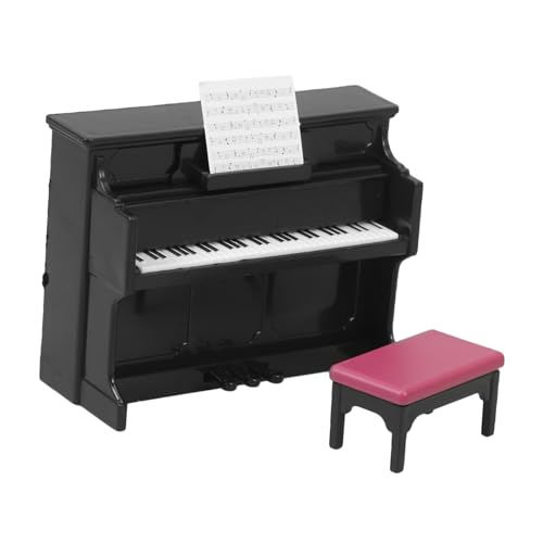 WESIEVYA 1 Satz Mini-Piano-Modell Mini-instrumentenmodell Miniatur-Musikinstrument Mini- -Musikinstrument Miniatur-klaviermodell Winziges Hausklavier Puppenhauszubehör Black Abs von WESIEVYA