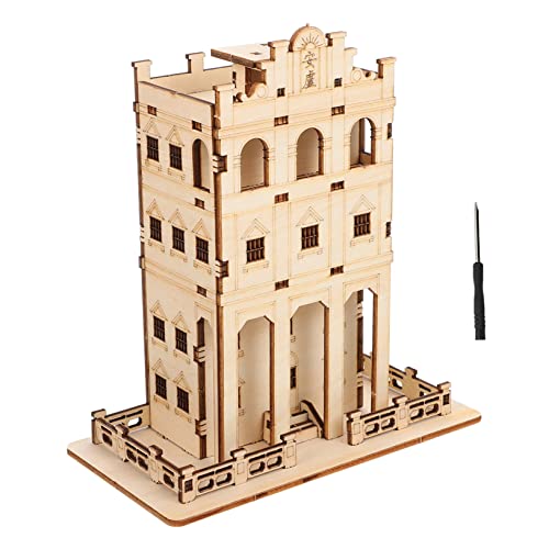 WESIEVYA 1 Satz Modell Aus Holz Miniaturbausatz Puppenhaus-bausatz 3D-Puzzle Für Kinder 3D-rätsel Heimdekorationen Puzzle-Spielzeug Aus Holz Holzpuzzle Handwerk Light Brown Hölzern von WESIEVYA