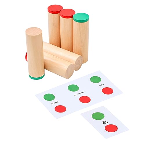 WESIEVYA 1 Satz Montessori Lehrmittel Spielzeug Für Kleinkinder Kit Für Sensorische Röhren Babyspielzeug Zylinder Resonanzkörper Musikalisches Spielzeug Regenmacher Soundspielzeug Hölzern von WESIEVYA