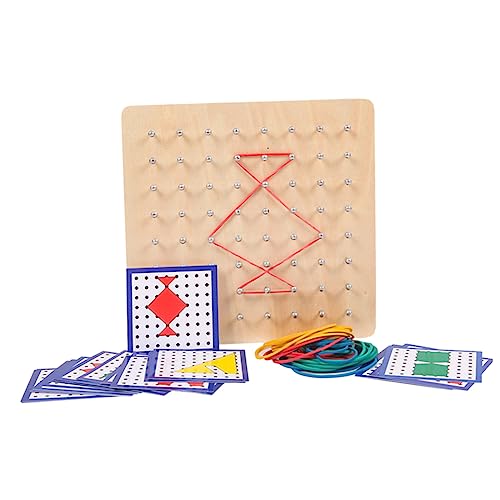 WESIEVYA 1 Satz Nägel mit geometrischer Form für kinderspielzeug Entdeckerspielzeug Holz laber-Tiere Toys pädagogisches Geoboard aus Holz Geoboard- von WESIEVYA