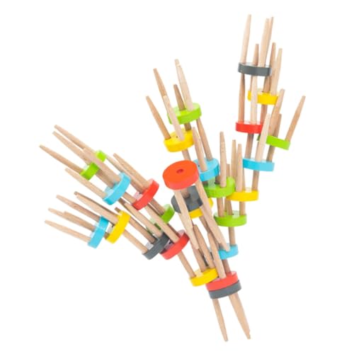 WESIEVYA Bausteine Spielzeug 1 Satz Puzzle-Balance-bausteine Pädagogisches Spielzeug Für Kinder Stühle Stapeln Kinder Sicherheitsleine Für Kinder Balance-Spiel Spielzeug Eltern-Kind-Spielzeug Buche von WESIEVYA