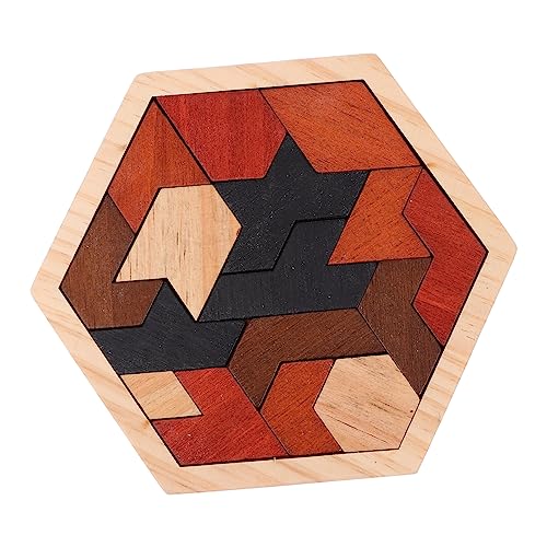 WESIEVYA 1 Satz Puzzle-Bausteine Tangram Puzzle geburtstagsmitgebsl Puzzle für Rätsel zum frühen Lernen Sechseck-Puzzle Umweltfreundliche Farbe auf Wasserbasis von WESIEVYA