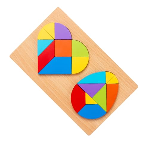 WESIEVYA 1 Satz Puzzle-Brett Formpassendes Spielzeug Lernspielzeug Spielzeug Bauen Pädagogisches Spielzeug Babyspielzeug Puzzles Mit Passenden Formen Spielzeug Stapeln Colorful Holz von WESIEVYA